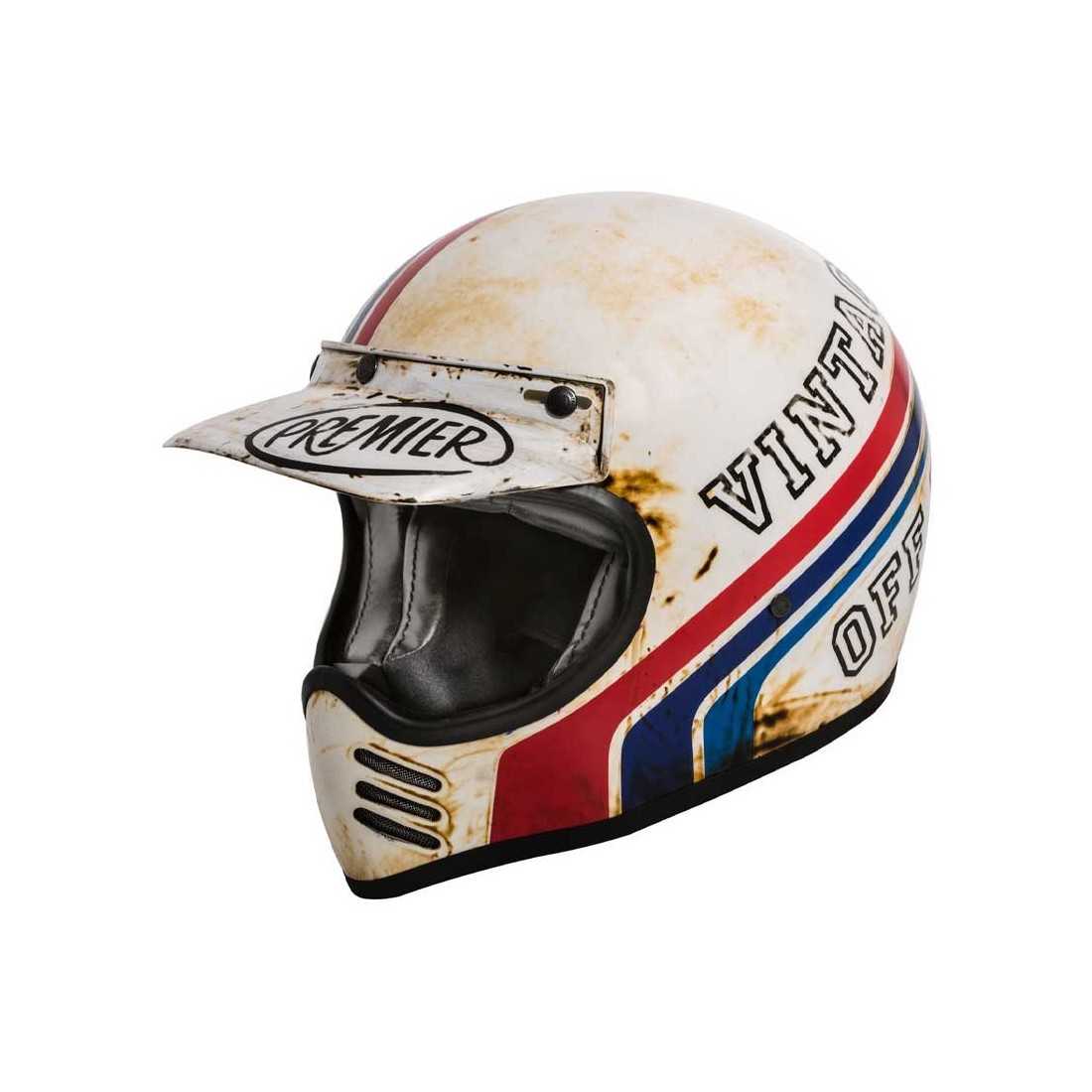 premier mx btr 8 bm full face vintage helmet